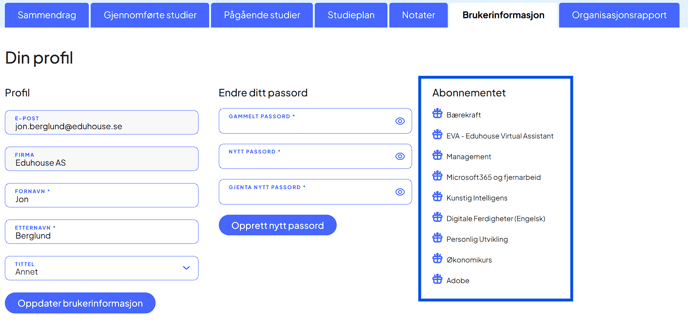 Din profil NOR KB