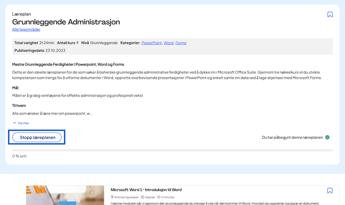 Stop läroplan NOR KB