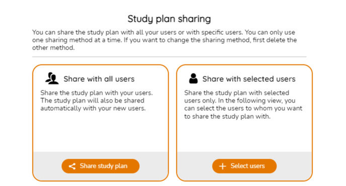 share study plan